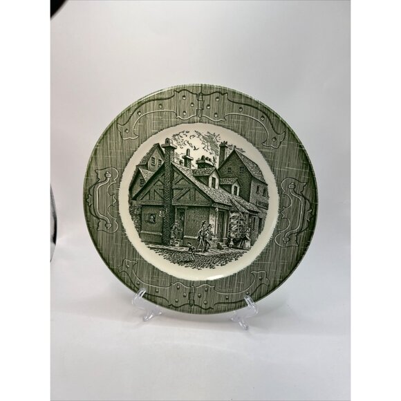 Vtg Plate The Old Curiosity Shop Underglaze - Picture 8 of 8